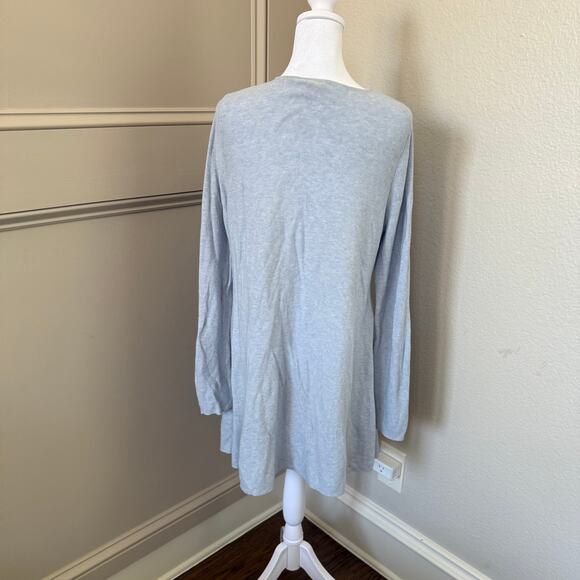 Eileen Fisher System Women Sweater Tunic Pullover Size L Tencel Cotton Silk - Picture 4 of 6